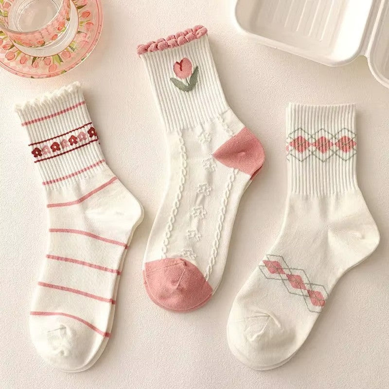 5-Pair Soft Cute Socks